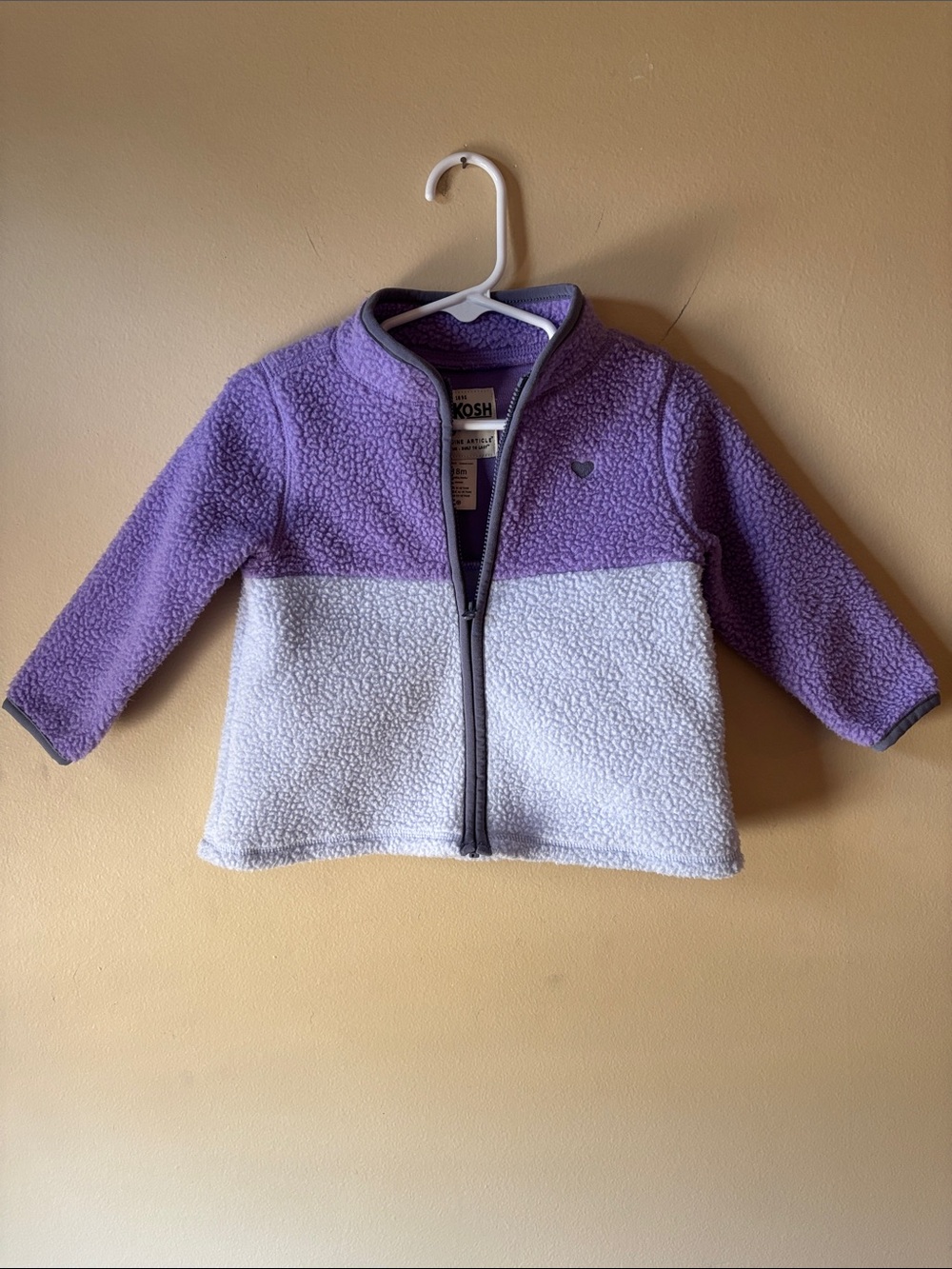 OshKosh B’Gosh Colorblock Fleece Jacket - Lavender